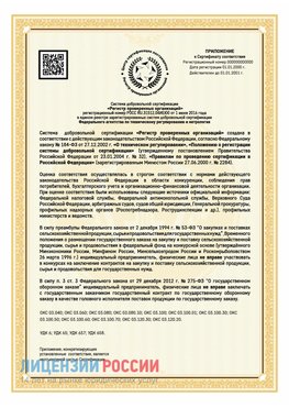 Приложение к сертификату для ИП Шимановск Сертификат СТО 03.080.02033720.1-2020